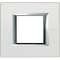 Plaque rectangulaire Axolute Aluminium anodisé 2 modules - Argent|Bticino-TICHA4802SAN