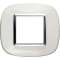 Plaque elliptique Axolute Translucide 2 modules - Blanc|Bticino-TICHB4802DB