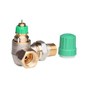 RA-DV robinet autoéquilbrant DN 15, angle à gauche, 1/2' plage 20 à 125l/h Dp ma|Danfoss-DFS013G7720