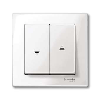 Merten M-Plan - enjoliveur pour cde double volets-roulants - blanc pol. brill.|Schneider Electric-SCHMTN432419