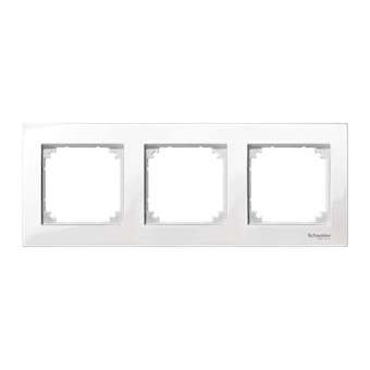 Merten M-Plan - plaque de finition - 3 postes - blanc polaire brillant|Schneider Electric-SCHMTN515319