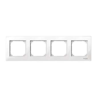 System M - Plaque quad plan blanc br il|Schneider Electric-SCHMTN515419