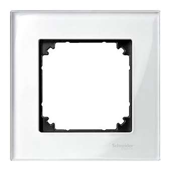 Merten M-Plan - plaque de finition - 1 poste - verre blanc|Schneider Electric-SCHMTN404119