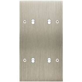 Façade CONFIDENCE LAITON ACIER BROSSE DOUBLE VERTICALE B2 B2 A VIS|Modelec-MD8154-412