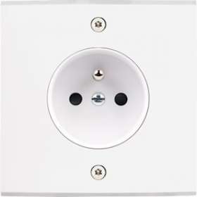 Façade CONFIDENCE LAITON BLANC MAT SIMPLE PC A VIS|Modelec-MD8190-413