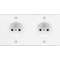 Façade CONFIDENCE LAITON BLANC MAT DOUBLE HORIZONTALE PC PC A VIS