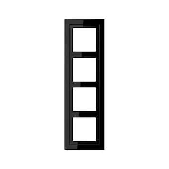 Cadre 4 postes / LS DESIGN Noir|Jung france-IUNLSD984SW