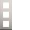 Plaque gallery 3 postes verticale 71mm matiere natural alu|Hager-HAGWXP4343