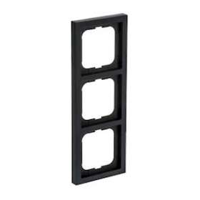 Cadre 3 Poussoirs Noir Mat|ABB-ABB586794
