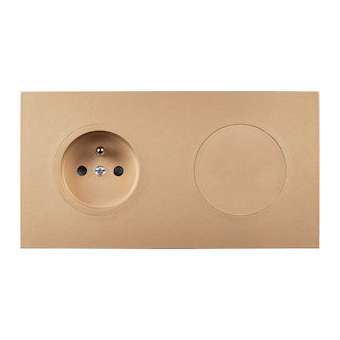 Façade DESIR DORE SOFT TOUCH DOUBLE HORIZONTALE PC 1 MEDIA|Modelec-MD8263-814