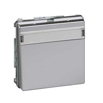 Aquadesign - prise de courant 2P+T avec volet - 16A/250 Vca - enjoliveur alu.|Schneider Electric-SCHMTN2512-7260