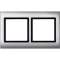 Aquadesign - plaque de finition standard - 2 postes - aluminium|Schneider Electric-SCHMTN400260