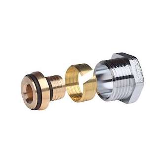 Raccord à visser chromé mâle 1/2' pour tube multicouche PER 16 x 2|Danfoss-DFS013G4200