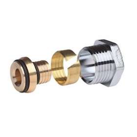 Raccord à visser chromé mâle 1/2' pour tube multicouche PER 16 x 2|Danfoss-DFS013G4200