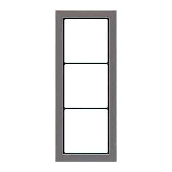 Cadre 3 postes / LS FLAT DESIGN Titane Anthracite|Jung france-IUNFDAL2983AN