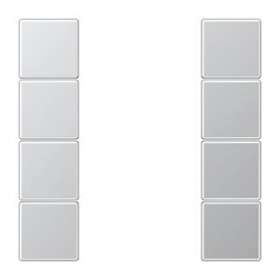 Kit touche complet 4 voies F50 / LS 990 Aluminium|Jung france-IUNAL2504TSA