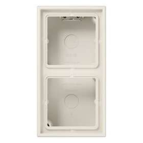Boîtier saillie avec cadre 2 postes / LS 990 Ivoire|Jung france-IUNLS582AW