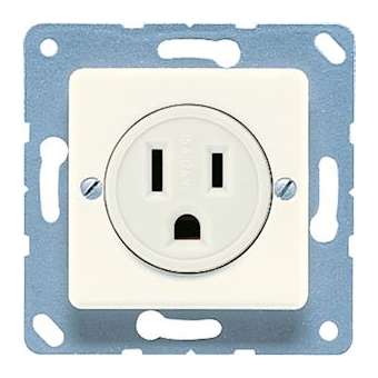 Prise US-Norm NEMA / 50x50 mm Ivoire|Jung france-IUN121-15