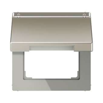 Enjoliveur couvercle porte étiquette / LS 990 Métal Inox|Jung france-IUNES2990NAKL