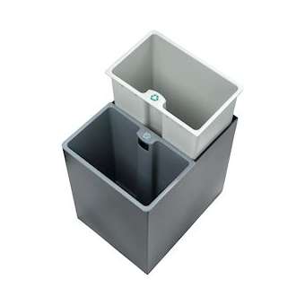 CORBEILLE tri rectangulaire 2 bacs|JVD-JVD8991261