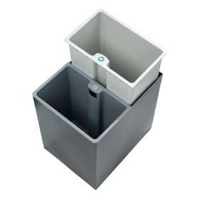 CORBEILLE tri rectangulaire 2 bacs|JVD-JVD8991261