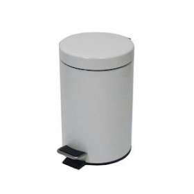 COLLECTEUR à pédale 5L métal blanc|JVD-JVD899433