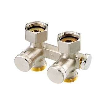 RLV-K Repartiteur droit pour radiateur 3/4 mâle|Danfoss-DFS003L0281