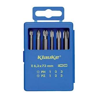 Lot de 6 embouts de vissage de 73 mm|Klauke-KKEKL330