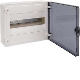 Coffret saillie 12 M porte transp.|Hager-HAGVS112TR