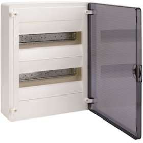 Coffret saillie 24 M porte transp.|Hager-HAGVS212TR