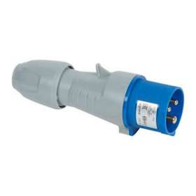 Fiche de puissance mâle avec terre 16A - 230V - droite - IP44 - 3 broches|Legrand-LEG090103