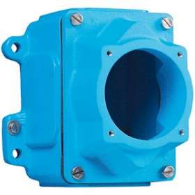 Boitier Métal bleu Size.3 +manchon droit M32|Marechal-MAR593C0M32