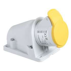 Socle prise BT saille inclinée, connexion vis, IP44, 16 A 3P+T 100-130 V|Schneider Electric-SCHPKF16W414