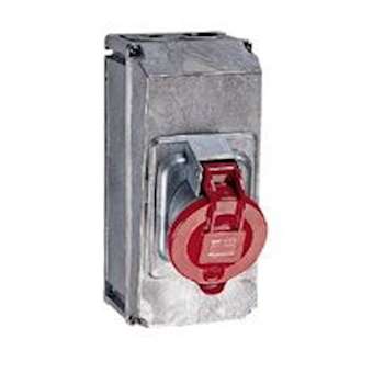 Prise saillie fixe Hypra IP44 63A - 380V~ à 415V~ - 3P+N+T - métal|Legrand-LEG053734