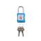 cadenas plastique rouge anse metal 4mm clé identique A2|Catu-CATPM-4-38-R-A2