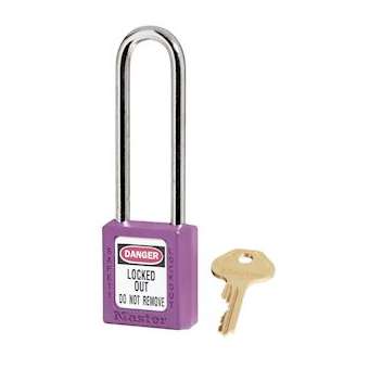 Cadenas Zenex Violet - Clé différente retenue - Anse 76 mm - Dia 6 mm|Master lock europe-SKP410LTPRP