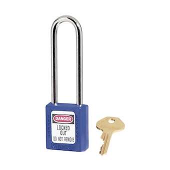 Cadenas Zenex Bleu - Clé différente retenue - Anse 76 mm - Dia 6 mm|Master lock europe-SKP410LTBLU