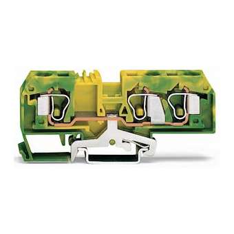 Borne de protection 3C / 10 mm² / CFMC / Vert-Jaune|Wago contact-WAG284-687