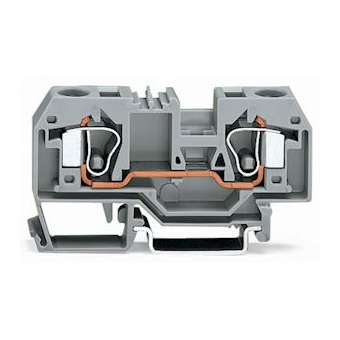 Borne de passage 2C / 10 mm² / CFMC / Gris|Wago contact-WAG284-901