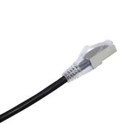 Cordon Slim Cat6A U/FTP 28AWG 1m5, noir|Gigamedia-GGMCAT6AUF150SBK
