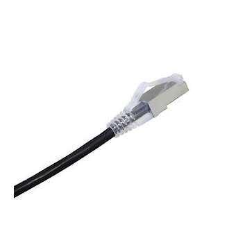 Cordon Slim Cat6A U/FTP 28AWG 2m, noir|Gigamedia-GGMCAT6AUF200SBK
