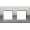 Plaque Livinglight Naturalia 2+2 modules horizontal ou vertical - Acier brossé|Bticino-TICLNA4802M2ACS