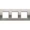 Plaque Livinglight Naturalia 2+2+2 modules horizontal ou vertical - Acier brossé|Bticino-TICLNA4802M3ACS