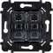 Mécanisme 2 VV ET/OU POUSSOIR NOIR SUPPORT NOIR POUR COLLECTION HITERA|Modelec-MD8087-020BNON