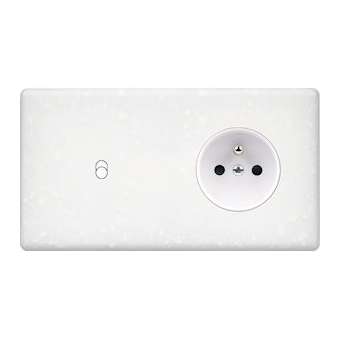 Façade HITERA TERRAZZO BLANC DOUBLE HORIZONTALE B1 PC|Modelec-MD8261-485