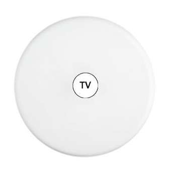 Façade IRIS BLANC SOFT TOUCH SIMPLE PRISE TV|Modelec-MD8194-353