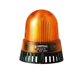 Combiné Feu flash & buzzer 92dB - Série 421 - 115VAC - Orange - Montage à plat|-WRM42131067