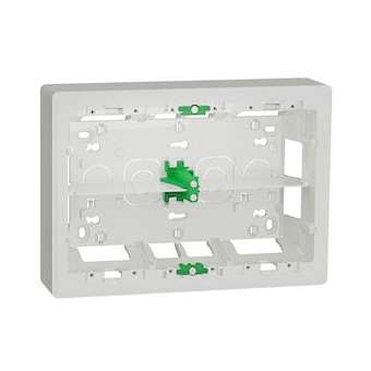 Unica - boîte de concentration saillie - 2 rang de 8 mod - Blanc anti - à compl|Schneider Electric-SCHNU821820