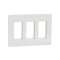 Unica - support + plaque boîte concentration - 3 col de 4 mod - Blanc|Schneider Electric-SCHNU023418