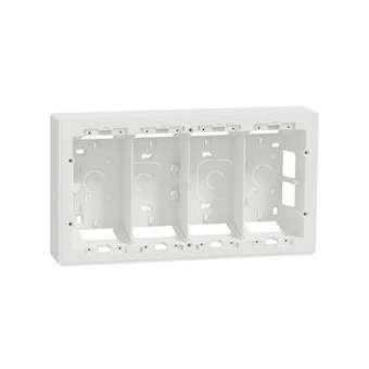 Unica - boîte de concentration saillie - 4 colonnes de 4 modules - blanc|Schneider Electric-SCHNU824418